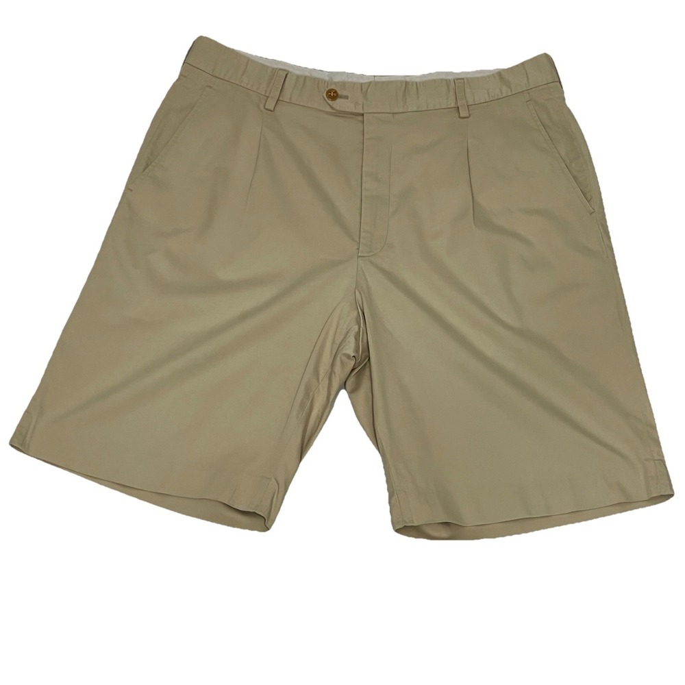 Burberry Golf Pleated Khaki Shorts Cotton Classic Fit Men Size 36 Excellent Cond